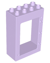 Duplo Door Frame 2 x 4 x 5 in Lavender