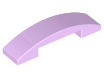 Brick Curved 4 x 1 Double, No Studs in Lavender