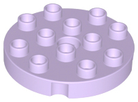 Duplo Plate Round 4 x 4 in Lavender