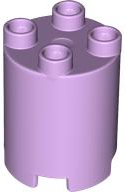 Duplo Brick Round 2 x 2 x 2 in Lavender