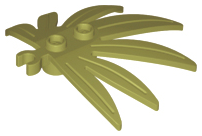 Plant, Leaves 6 x 5 Swordleaf with Clip [Thick Open O Clip] in Olive Green