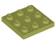 Plate 3 x 3 in Olive Green
