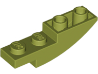 Brick Curved Inverted 4 x 1 in Olive Green
