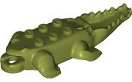 Animal Body Part, Alligator / Crocodile Body New Style in Olive Green
