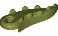 Animal Body Part, Alligator / Crocodile Tail with Hole in Olive Green