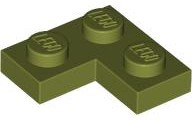 Plate 2 x 2 Corner in Olive Green