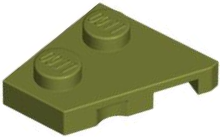 Wedge Plate 2 x 2 Left in Olive Green