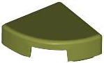 Tile Round 1 x 1 Quarter in Olive Green