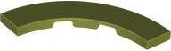 Tile 4 x 4 Curved, Macaroni in Olive Green