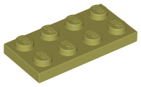 Plate 2 x 4 in Olive Green