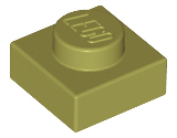 Plate 1 x 1 in Olive Green