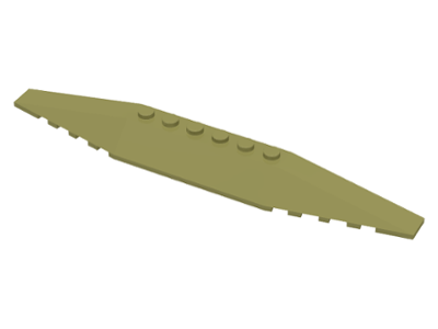 Brick Wedged, Sloped 2 x 16 Triple in Olive Green