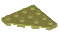 Wedge Plate 4 x 4 Cut Corner in Olive Green