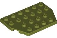 Wedge Plate 4 x 6 Cut Corners in Olive Green