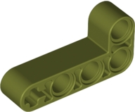 Technic Beam 2 x 4 L-Shape Thick in Olive Green