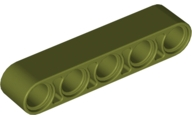 Technic Beam 1 x 5 Thick in Olive Green