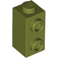Brick Special 1 x 1 x 1 2/3 with Studs on 1 Side in Olive Green