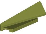 Brick Wedged, Sloped 1 x 5 x 1 1/3 Left in Olive Green