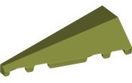 Brick Wedged, Sloped 2 x 5 Left in Olive Green