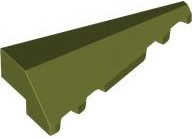Brick Wedged, Sloped 2 x 5 Right in Olive Green