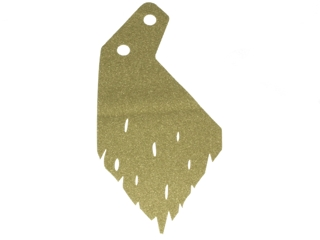 Large Figure Cape, Angled, Tattered in Olive Green
