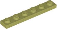 Plate 1 x 6 in Olive Green