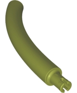 Animal Body Part / Plant, Tail / Neck / Branch / Trunk, Middle Section with Pin, Square Pin Hole in Olive Green