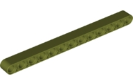 Technic Beam 1 x 13 Thick in Olive Green
