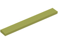 Tile 1 x 8 with Groove in Olive Green