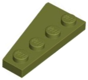 Wedge Plate 4 x 2 Right in Olive Green