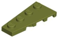 Wedge Plate 4 x 2 Left in Olive Green