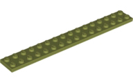 Plate 2 x 16 in Olive Green