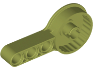 Technic Rotation Joint Disk with Pin and 3L Beam Thick in Olive Green