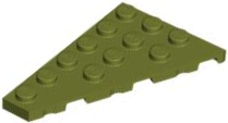 Wedge Plate 6 x 4 Left in Olive Green