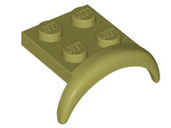 Wheel Arch, Mudguard 2 x 3 x 1 1/3 with 2 x 2 Plate in Olive Green