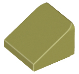 Brick Sloped 30° 1 x 1 x 2/3 (Cheese Slope) in Olive Green