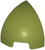 Brick Round Curved 1 x 1 x 1 Quarter Dome in Olive Green