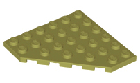 Wedge Plate 6 x 6 Cut Corner in Olive Green