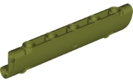 Technic Panel Curved 11 x 3 with 2 Pin Holes through Panel Surface in Olive Green
