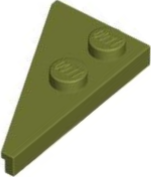 Wedge Plate 2 x 4 27° Right in Olive Green