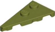 Wedge Plate 2 x 4 27° Left in Olive Green