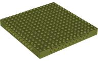 Brick Special 16 x 16 x 1 1/3 with Pin Holes in Olive Green