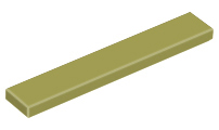 Tile 1 x 6 with Groove in Olive Green