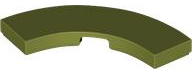 Tile 3 x 3 Curved, Macaroni in Olive Green