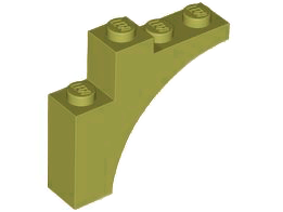 Brick Arch 1 x 4 x 3 in Olive Green