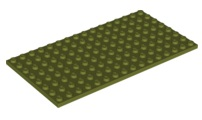 Plate 8 x 16 in Olive Green