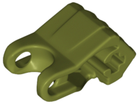Large Figure Hand, Fist with Axle Hole, 4 Fingers in Olive Green