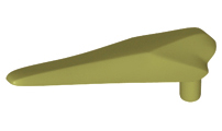 Animal Body Part, Dinosaur, Pteranodon Jaw Bottom with Pin [Flexible Plastic] in Olive Green