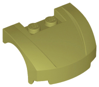 Vehicle Body, Wheel Arch / Mudguard 3 x 4 x 1 2/3 Low Profile, Curved Front in Olive Green