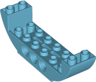 Brick Curved Inverted 2 x 8 x 2 Double in Medium Azure